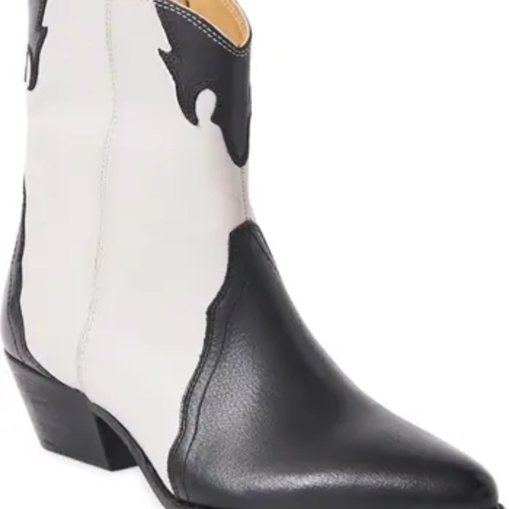 Free people western ankle boots booties black and white  NWT - Picture 2 of 5